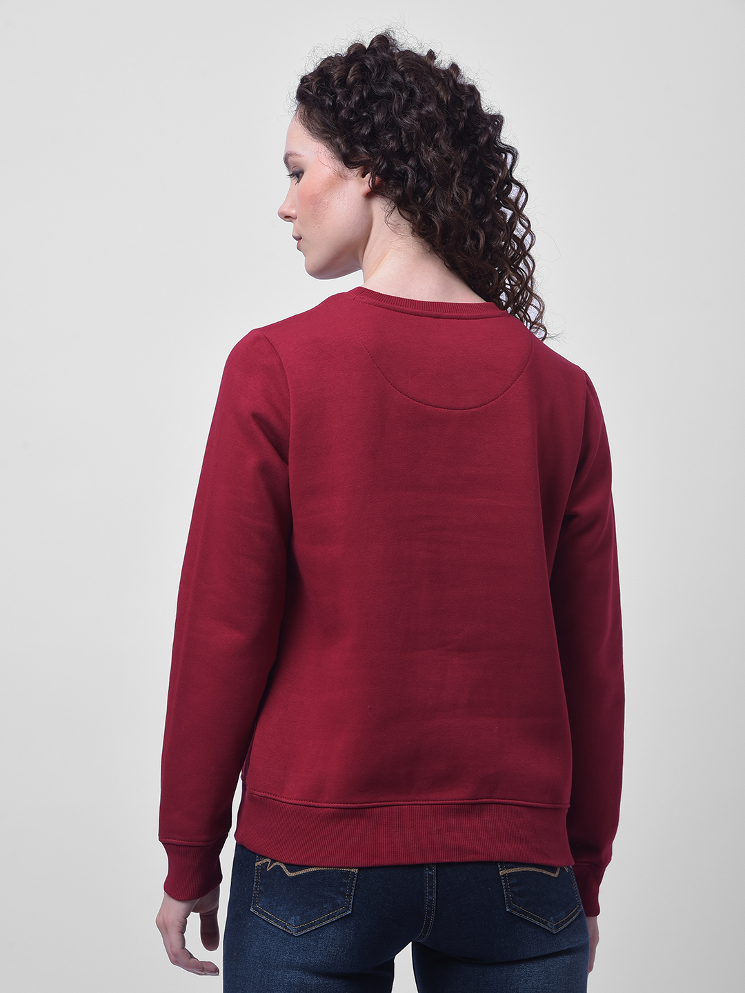 Numero Uno Women Maroon Crew Neck Sweatshirt